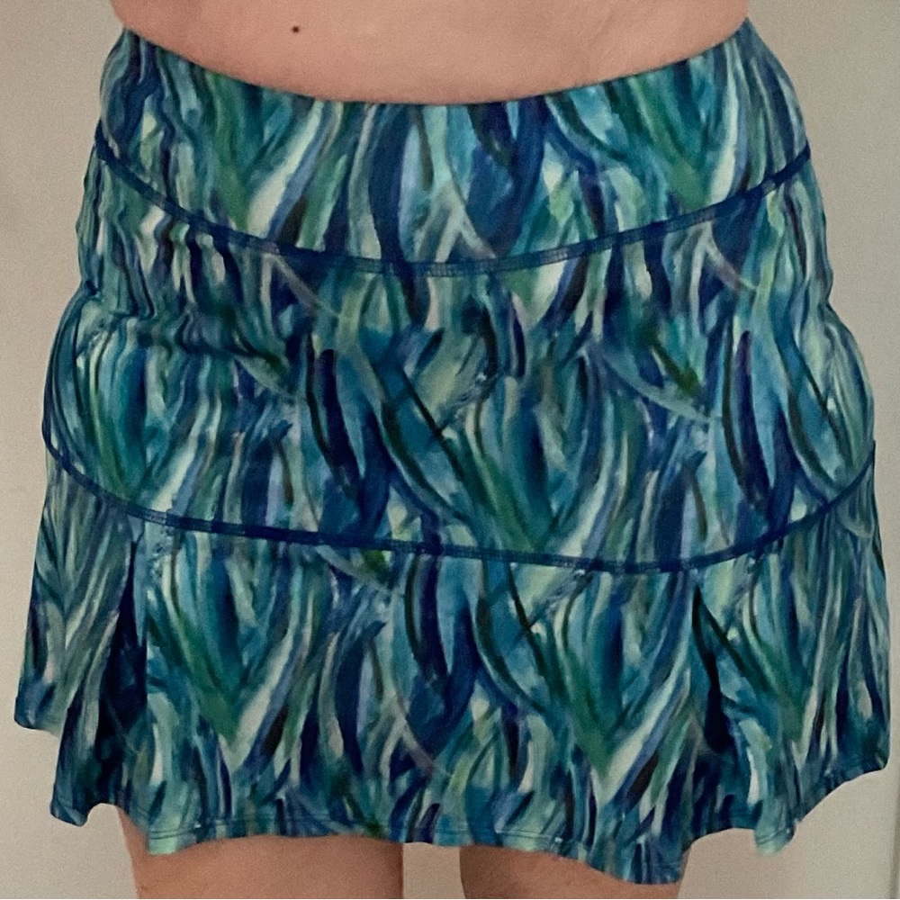 Reel Legends Vibrant Blue and Green Skort